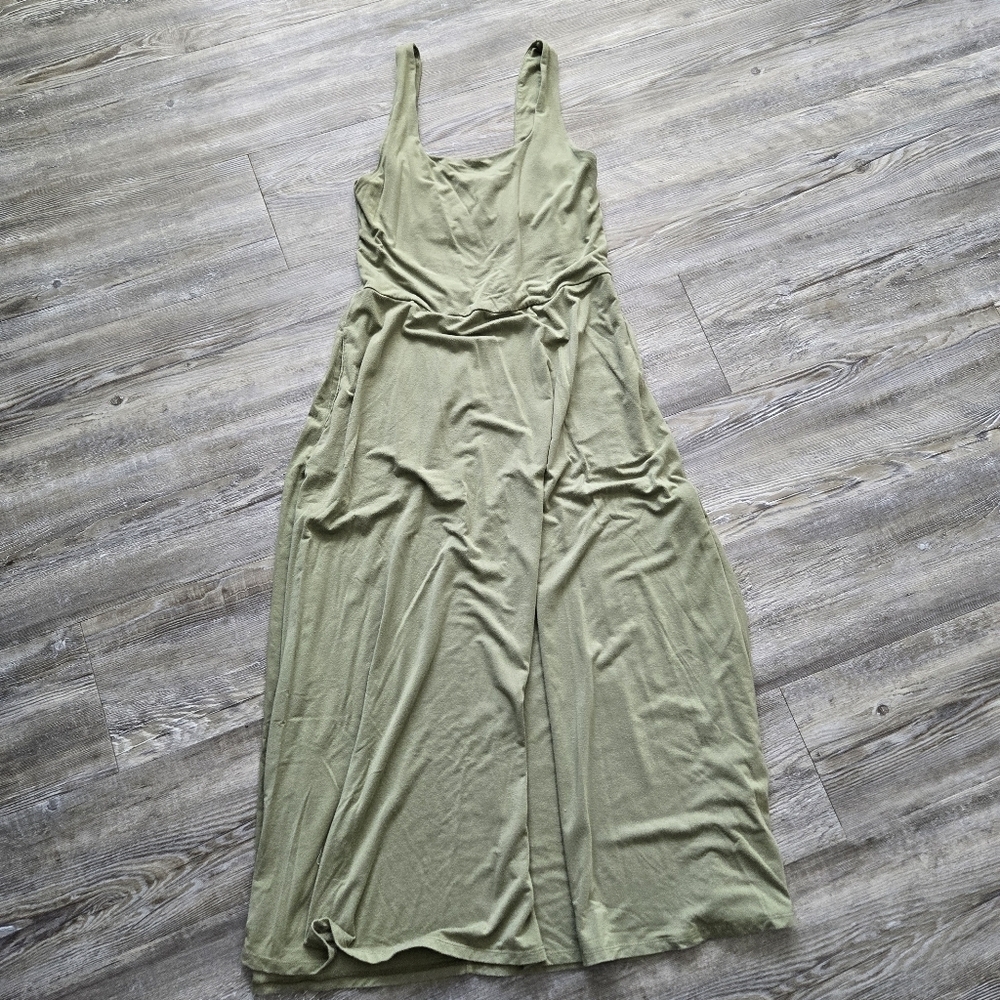 Elegant Olive Green Maxi Dress